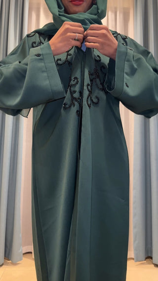 Dubi abaya groen