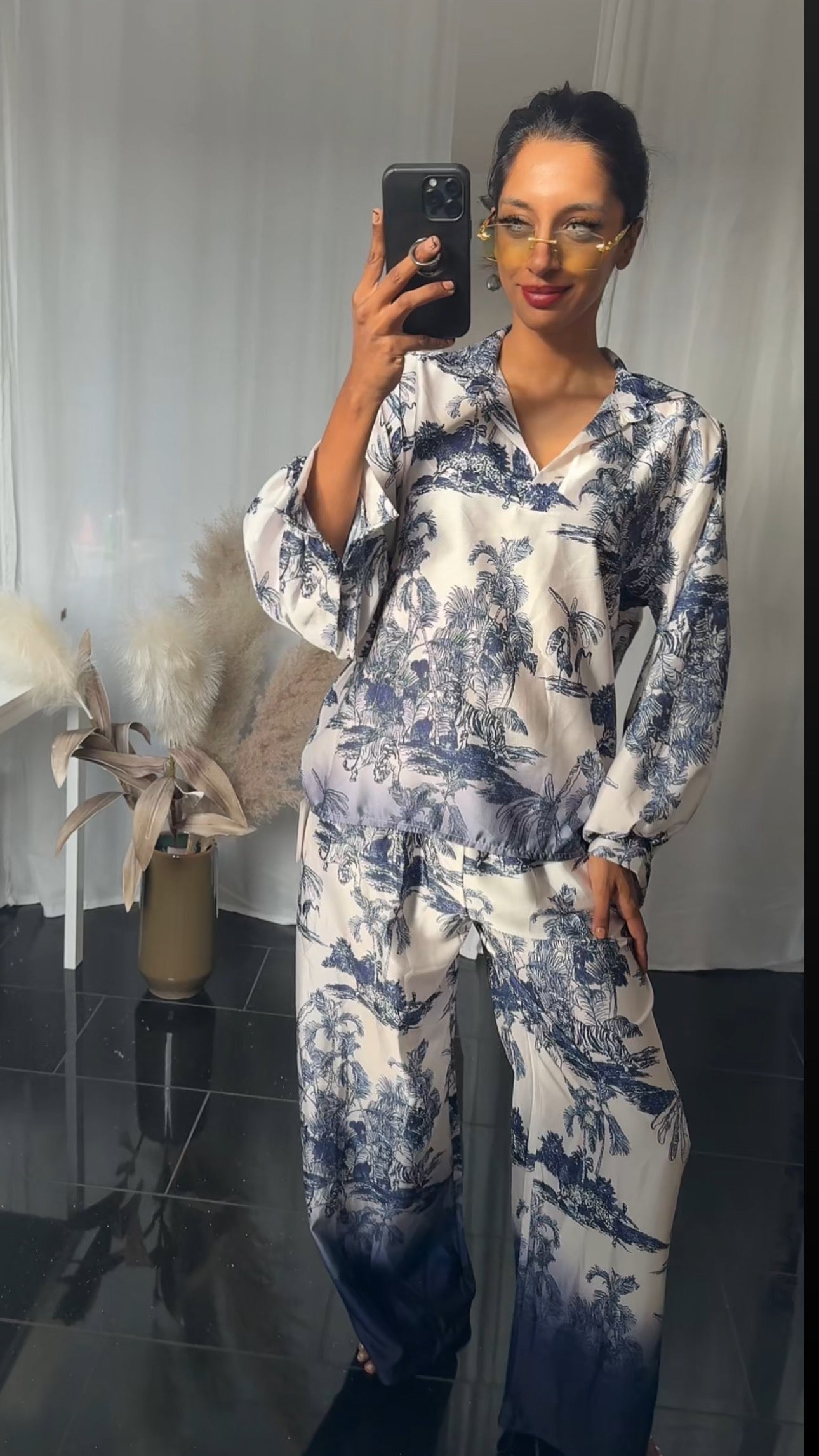 PALM TWEEDELIG SET - BLUE