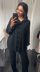 BEQUEMES HOMEWEAR-SET - SCHWARZ