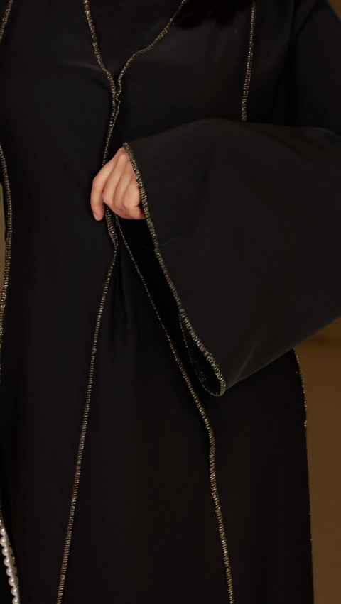 TWO PIECE ABAYA BLACK GOLD