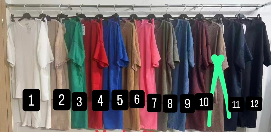 Crepe set half korte mouwen deal