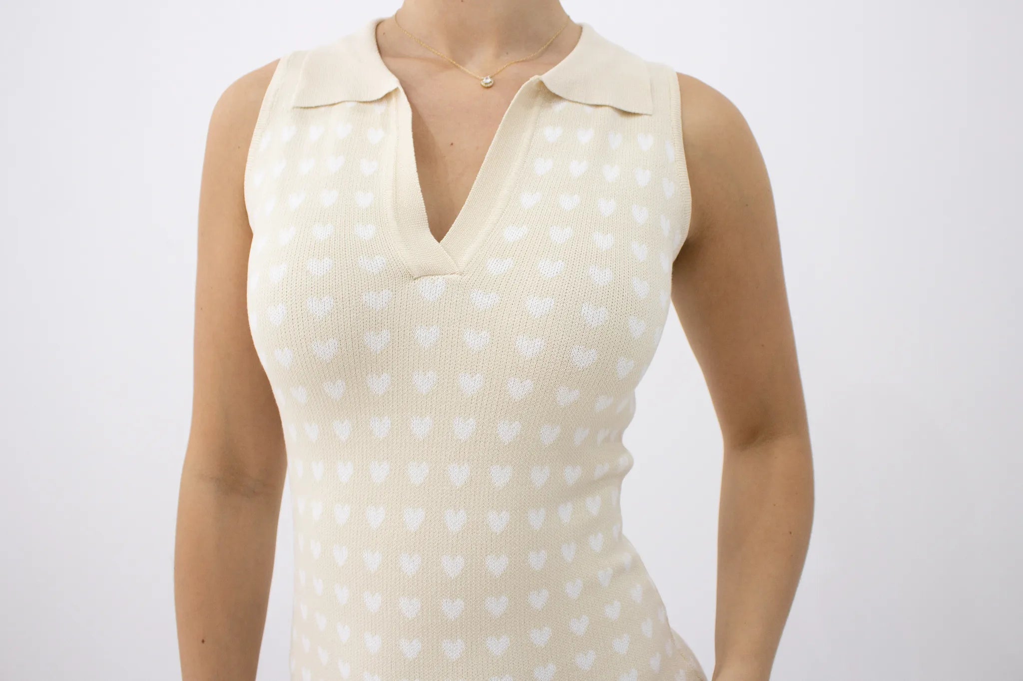 HEART DRESS BEIGE