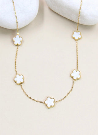 Clovers ketting - 205 COL12 stainless steel