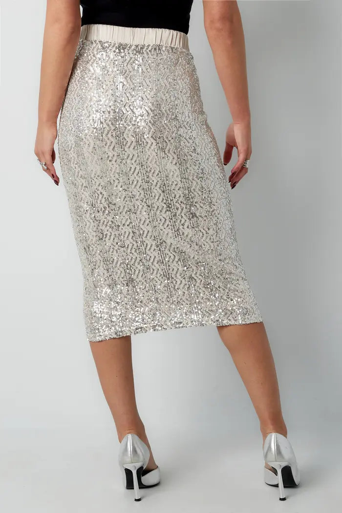 REKBARE ROK MET GLITTERS