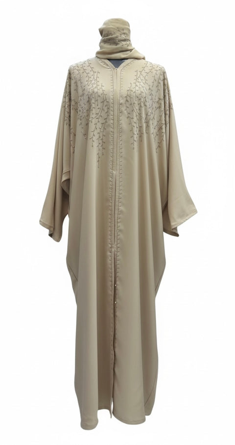 Royal beige Abaya - dubai 990231 PRE ORDER