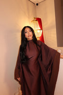 Kaftan de soiree met grote strik bruin - KF01