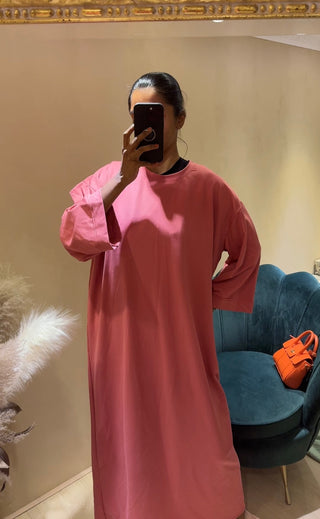 SS25 - katoenen wijde tshirt jurk