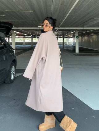 Yasmine manteljas taupe