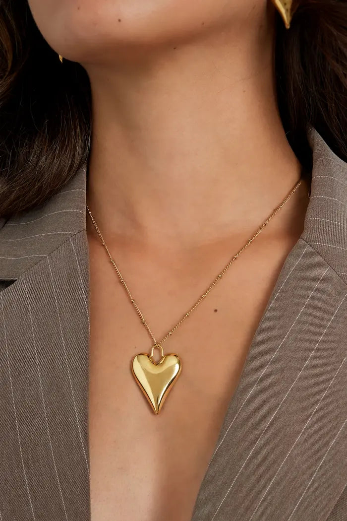 Necklace heartfelt charm - Gold