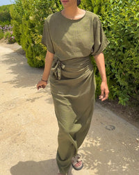 Wikkel rok met oversized blouse - ALRT432