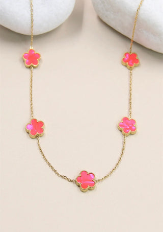 Clovers ketting - 205 COL12 stainless steel