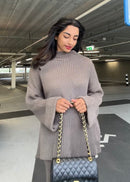 Dina rekbare rok met oversized trui - taupe PRE ORDER
