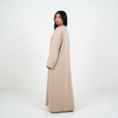 T-shirt jurk met zakken - viscose beige