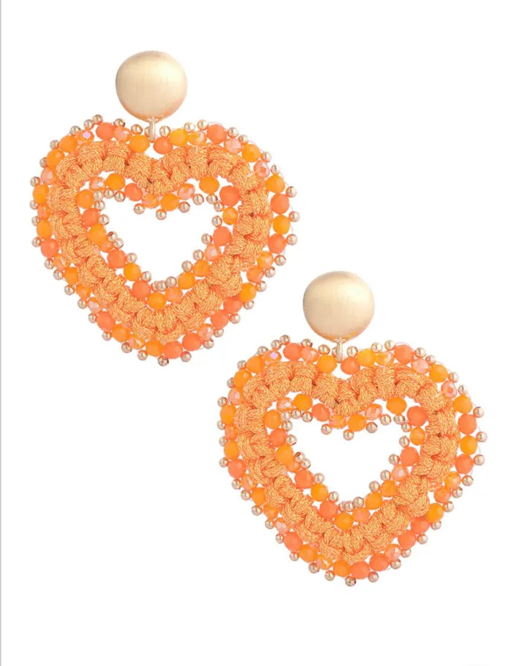 Earrings love all the way - orange