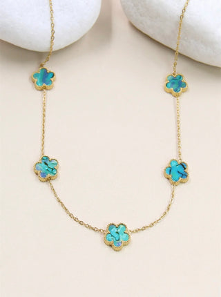 Clovers ketting - 205 COL12 stainless steel