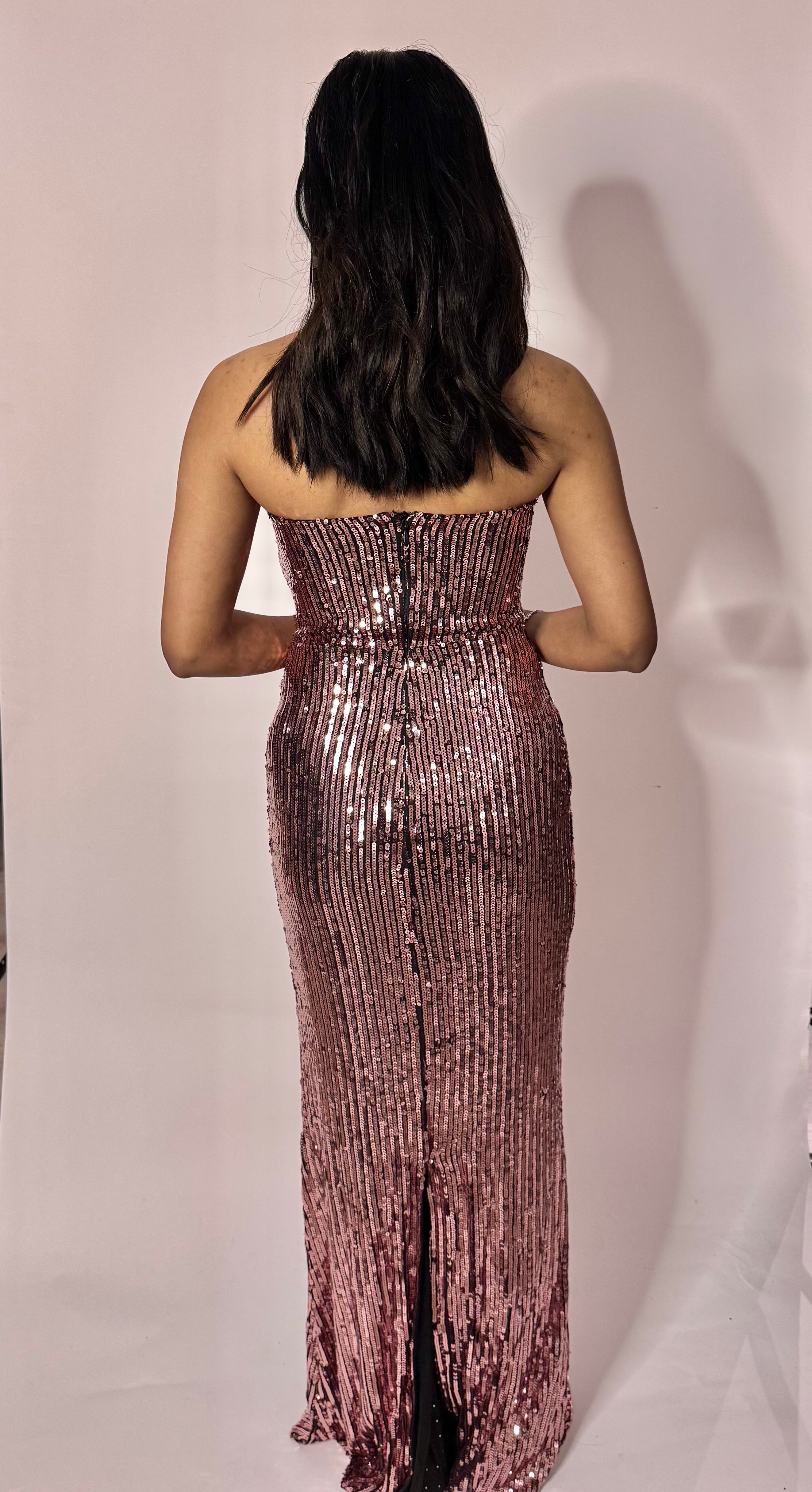 Ariana gala jurk paars offshoulder