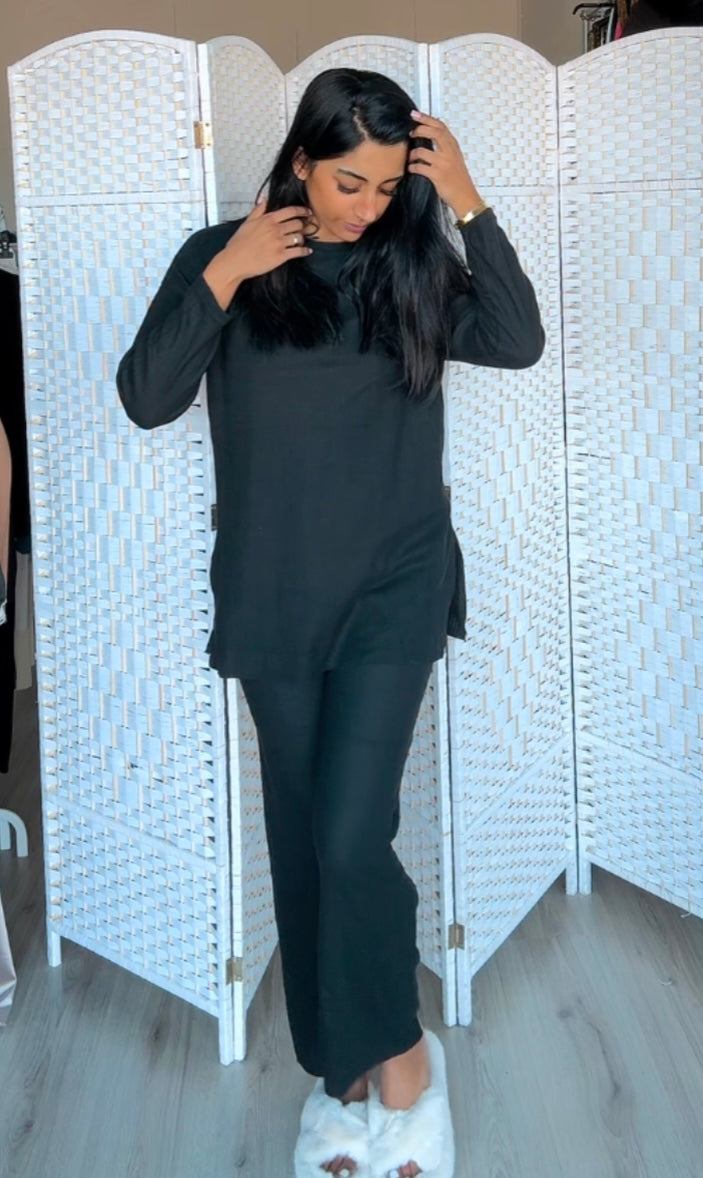 Comfy rekbare broek met oversized trui (CIFAL4)