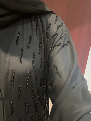 BLACK ABAYA DXB GLAM SPARKLES