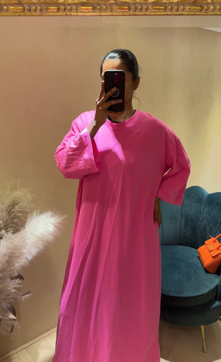 SS25 - katoenen wijde tshirt jurk