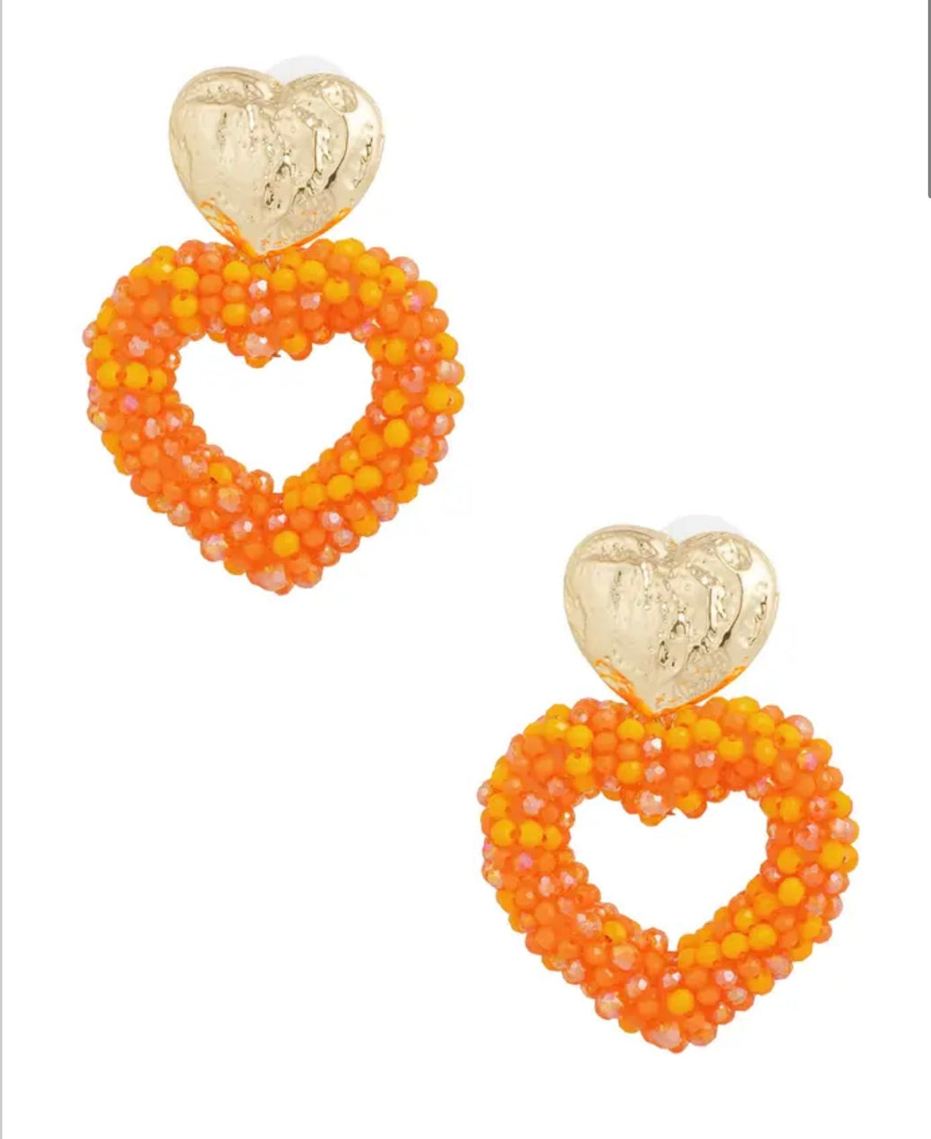 Earrings way to my heart - orange