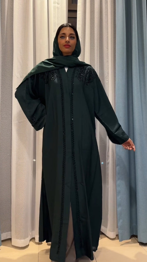 Dubai bedrukte abaya groen