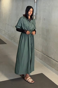 Jurk met zakken van viscose - M5707
