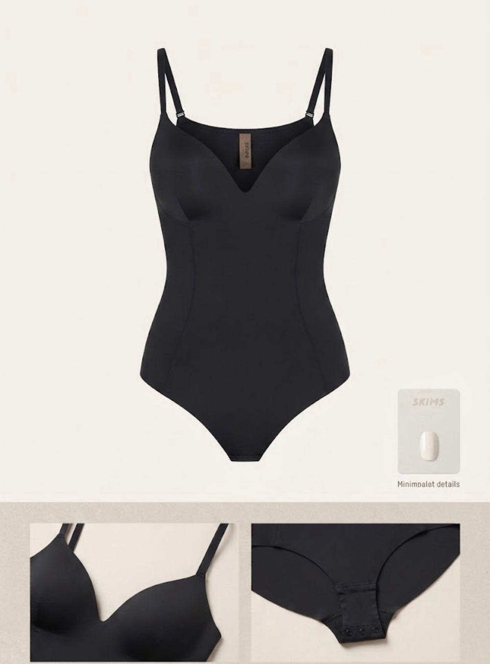 Bodysuit van katoen zwart
