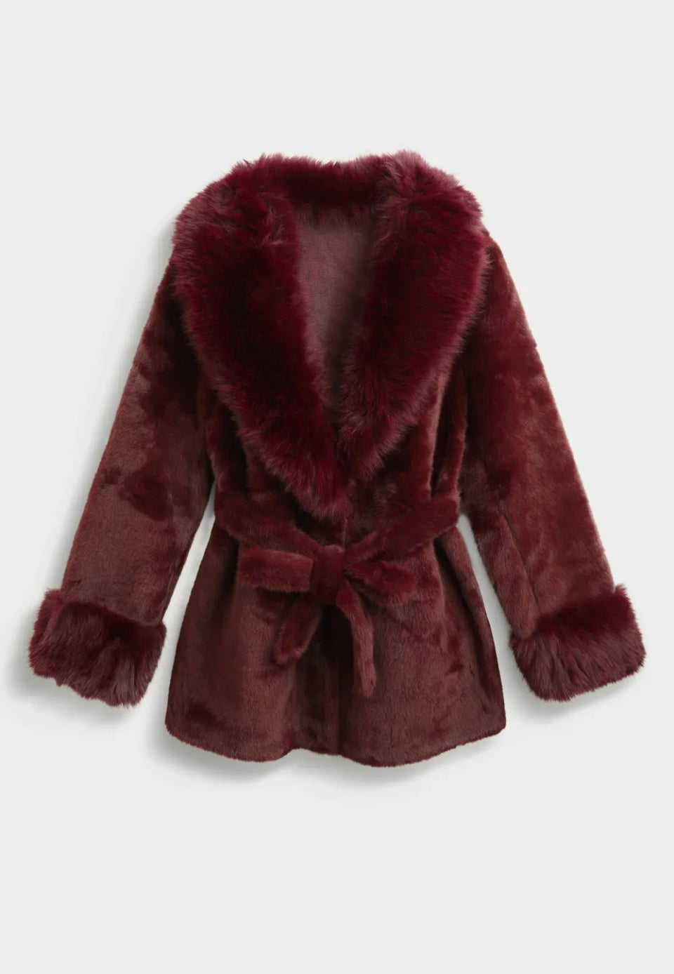 Bontjas burgundy met band - SQ052