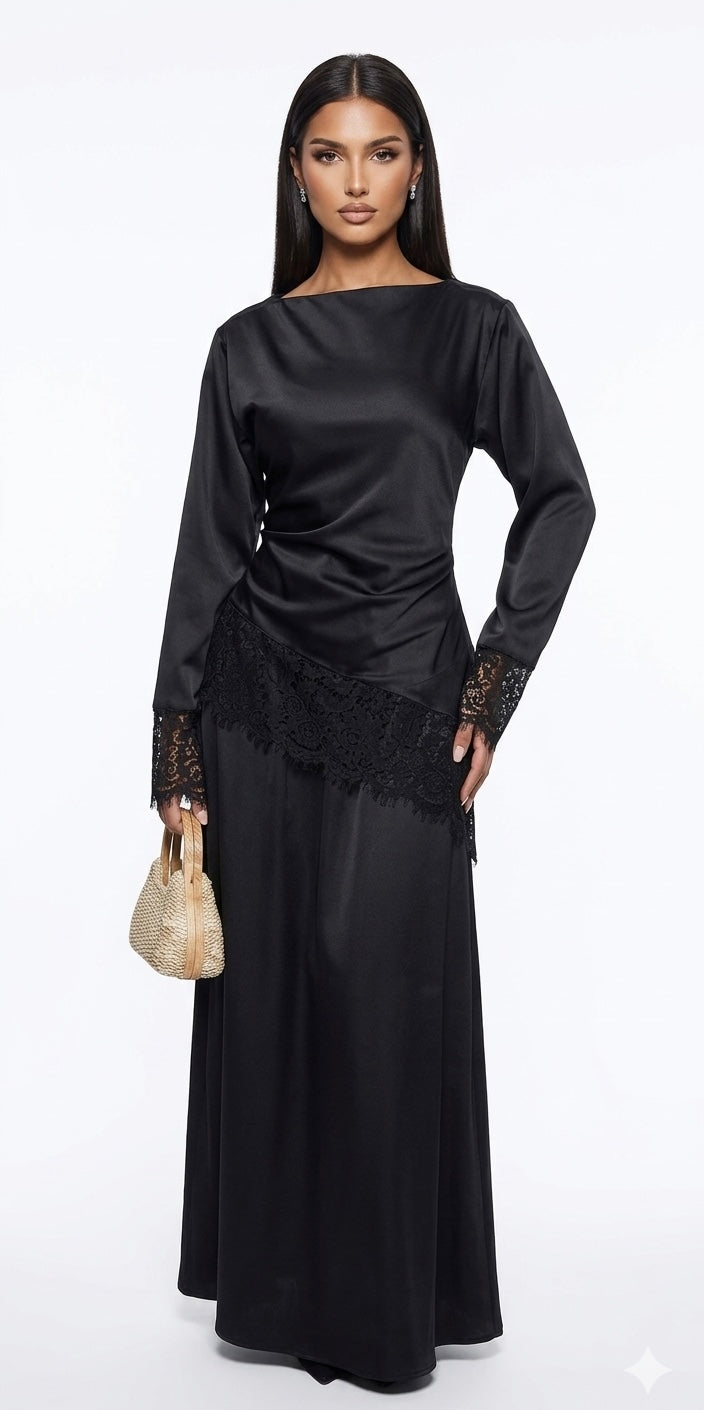 Velvet Wine Soirée - zwart SQ01