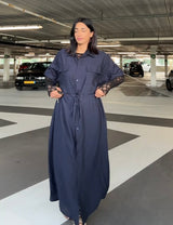 Jurk met zakken van viscose - M5707