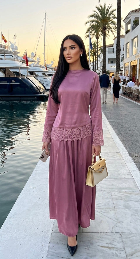 Velvet Wine Soirée - dark pink SQ01