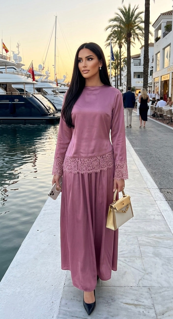 Velvet Wine Soirée - dark pink SQ01