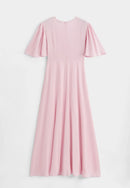 Amado jurk lang a manches papillon - pink AZ1621