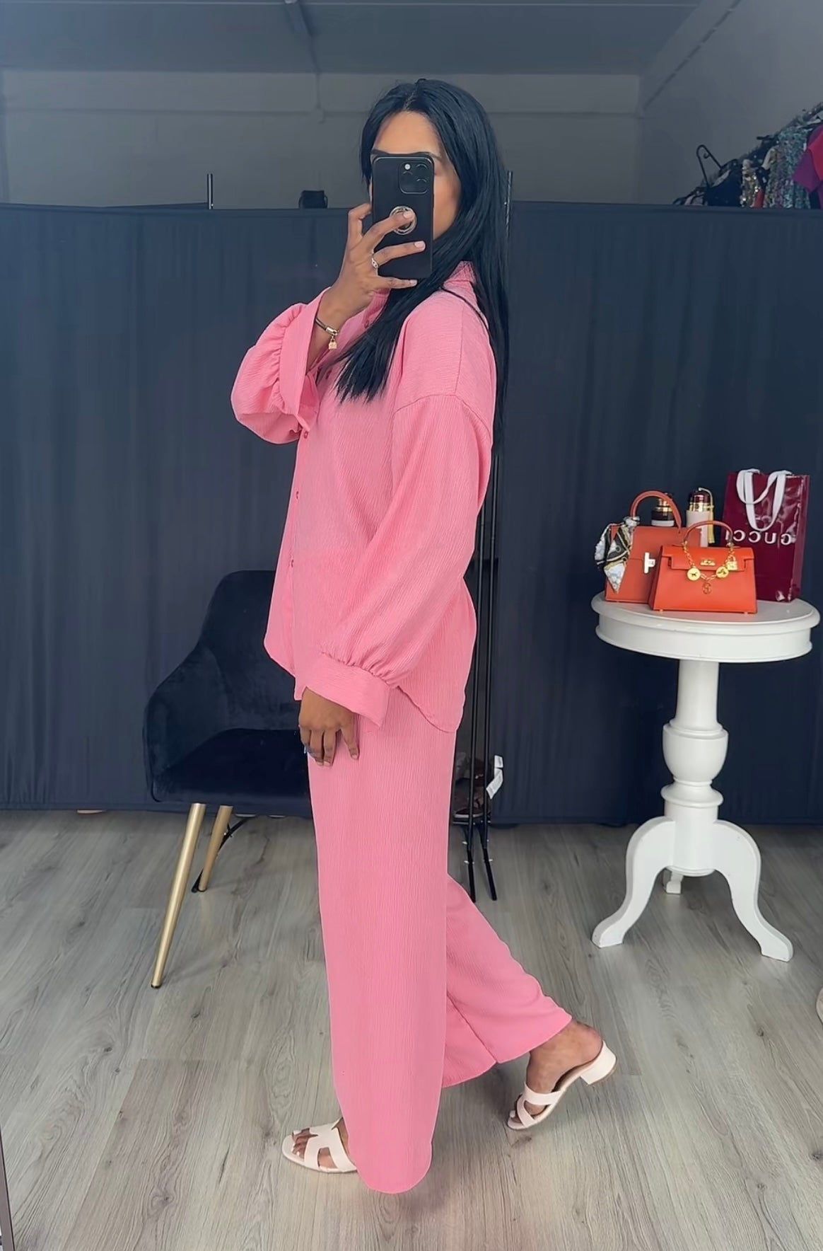 Crêpe co ord sets roze