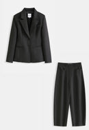 Gevoerde blazer met pantalon zwart - PS9731AB