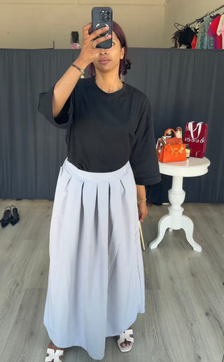 Rok met plooien grijs