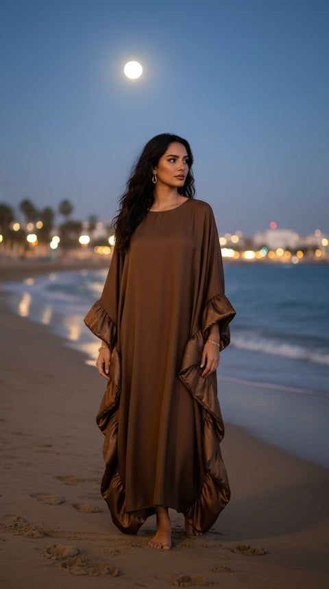 Desert Dusk brown verstelbare kaftan