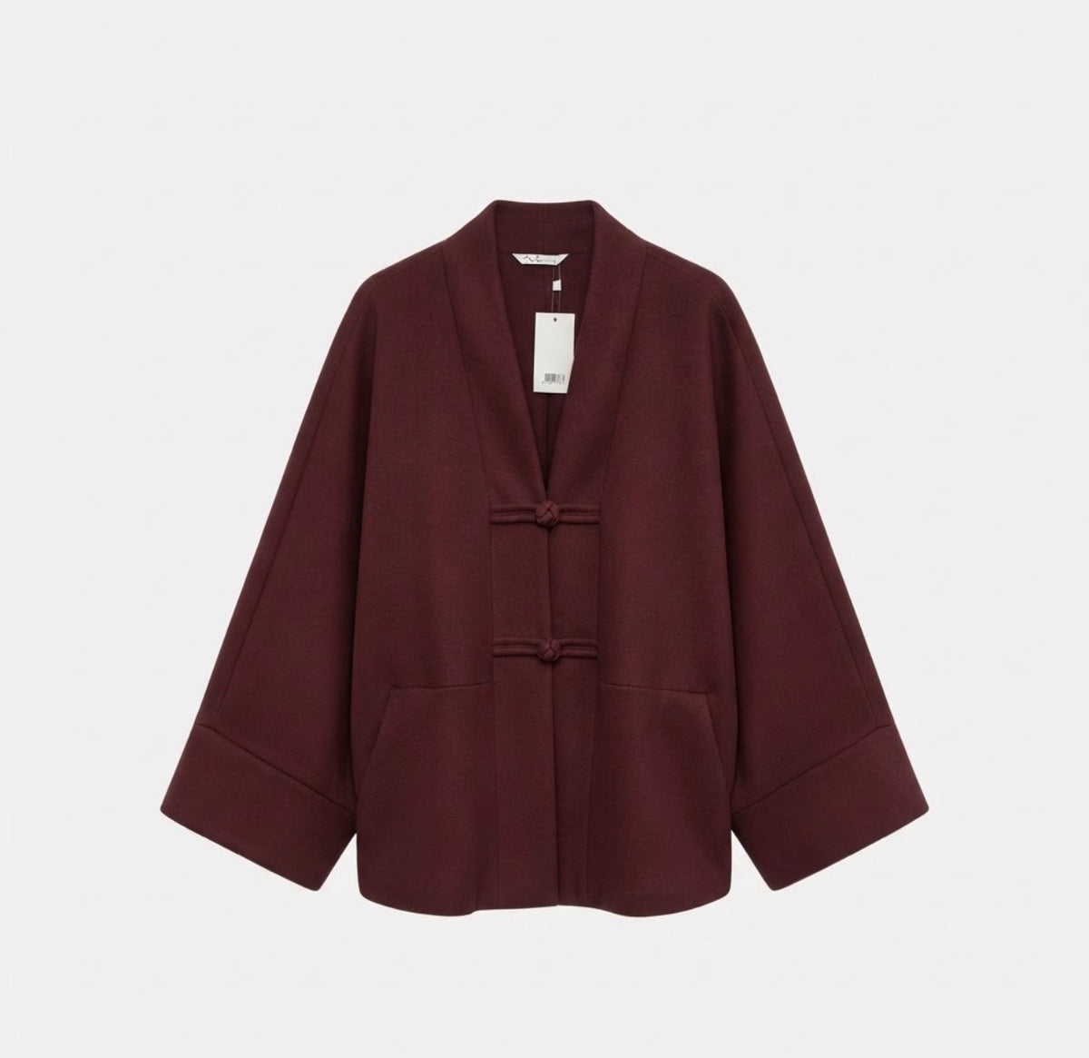 Stijlvolle Beige Jas met Knoopsluiting