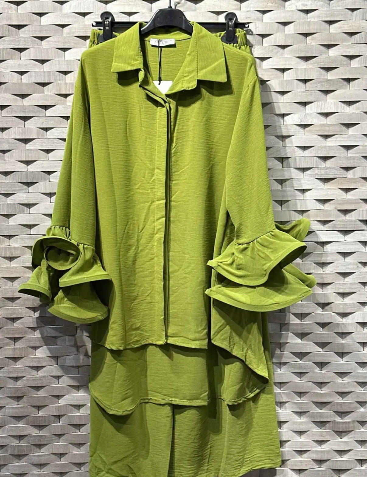 Blouse set met franje mouwen - M6698