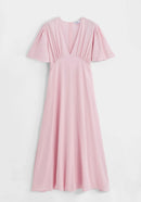 Amado jurk lang a manches papillon - pink AZ1621