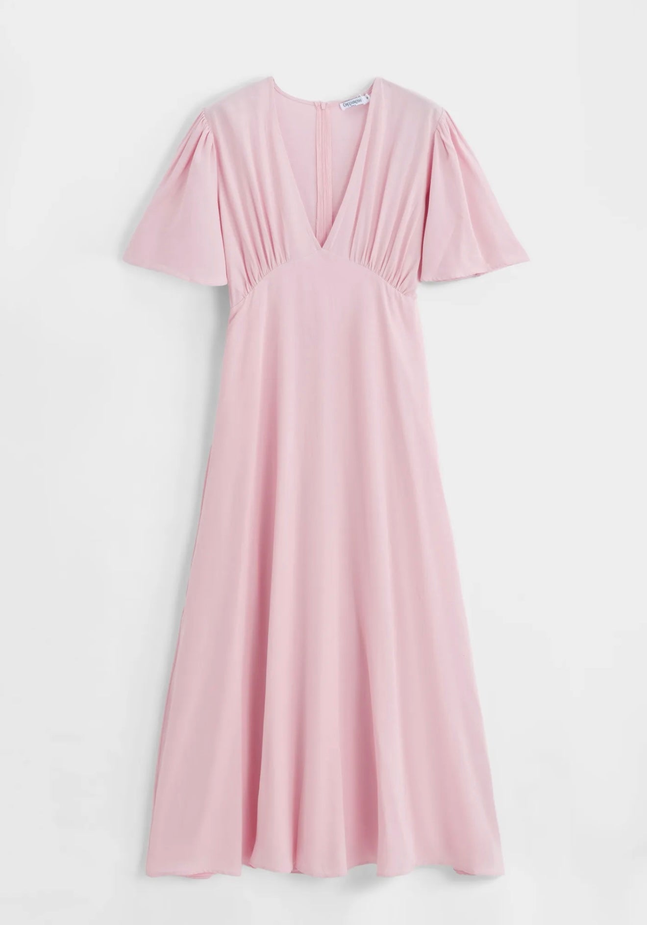 Amado jurk lang a manches papillon - pink AZ1621