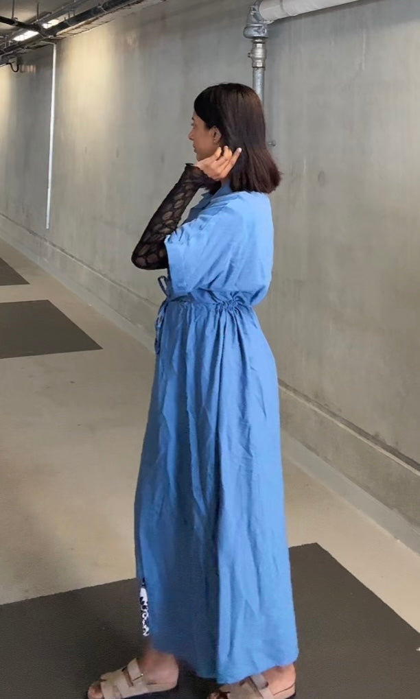 Jurk met zakken van viscose - M5707