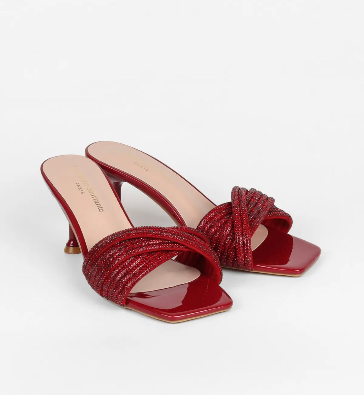 Rosa hakken met glitters zilver - BQB8297
