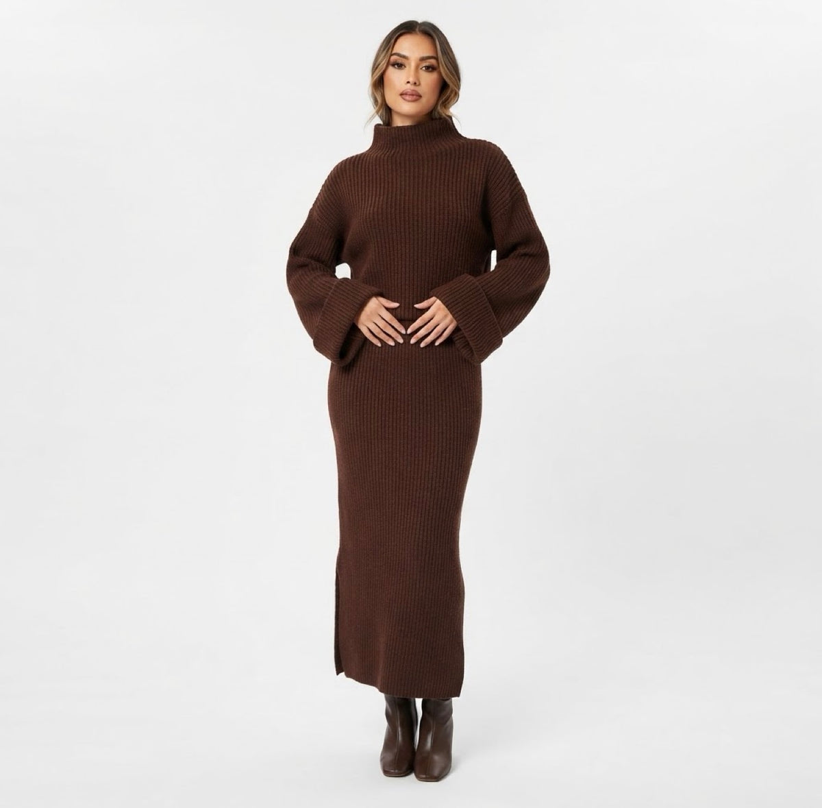 Luxe Gebreide Maxi Rok Set | ByBlairs Modest Fashion