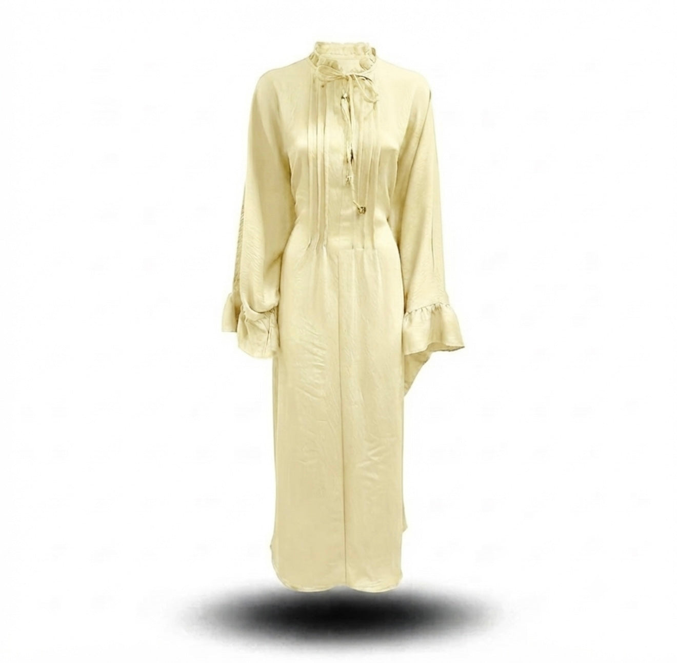 Sahara butterfly abaya - butter yellow