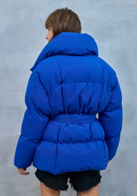 KORT PUFFER WINTERJAS BLAUW