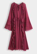 Ruffles gala jurk - plum PS9382