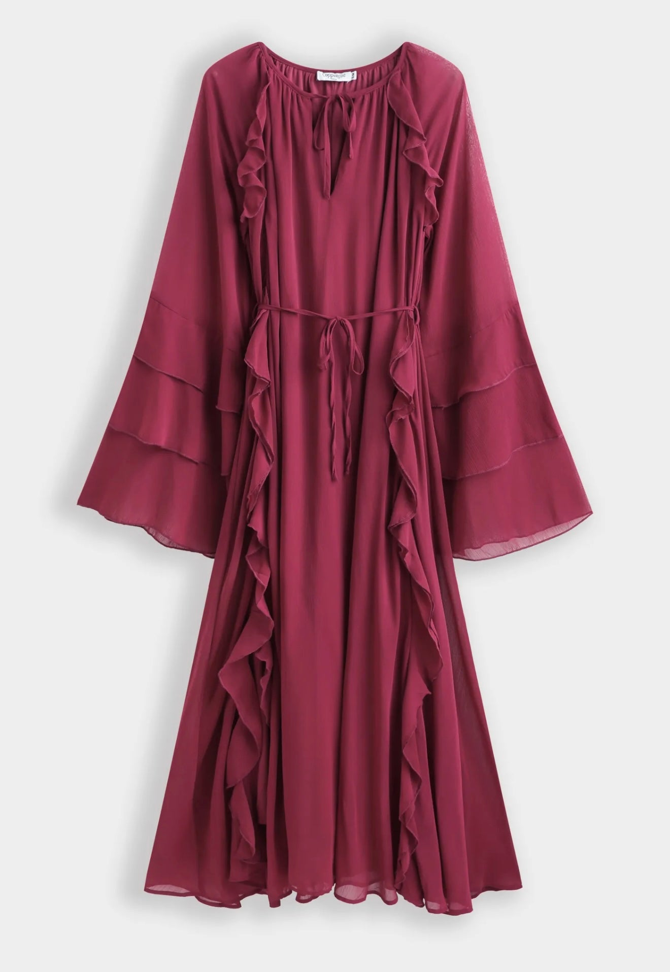 Ruffles gala jurk - plum PS9382