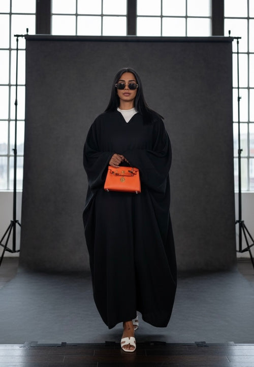 YAS ZWART ABAYA JURK MET ZAKKEN