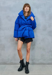 KORT PUFFER WINTERJAS BLAUW